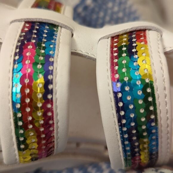 SKECHERS Jammers Triple Rainbow sparkly sequin fisherman platform sandals - Picture 5 of 5